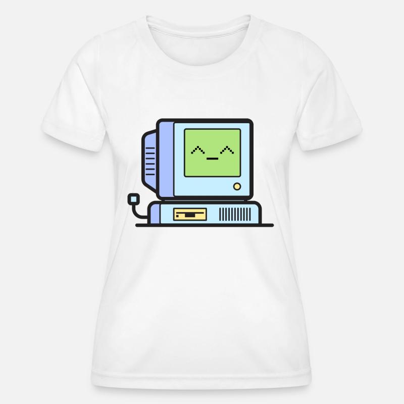 Happy Retro Computer - Women's Functional T-Shirt - white