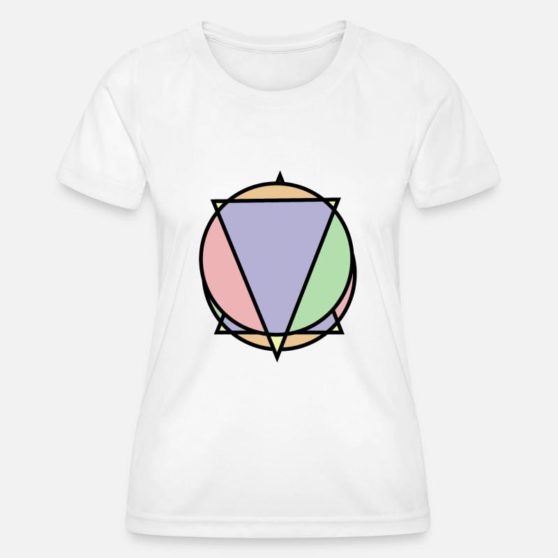 Triangle meets circle - Women's Functional T-Shirt - white
