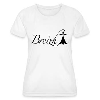 Breizh Bretagne - T-shirt sport Femme - blanc - Devant - AI Model Female 172 dark (172cm)