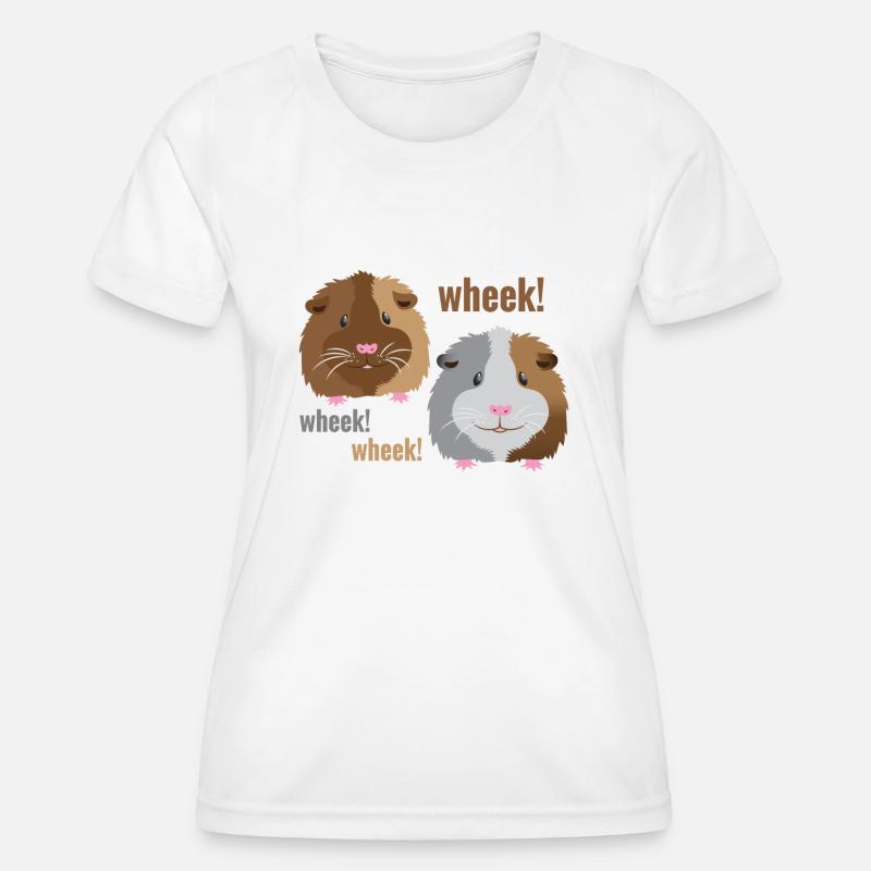 wheek wheek wheek guinea pigs! - Women's Functional T-Shirt - white
