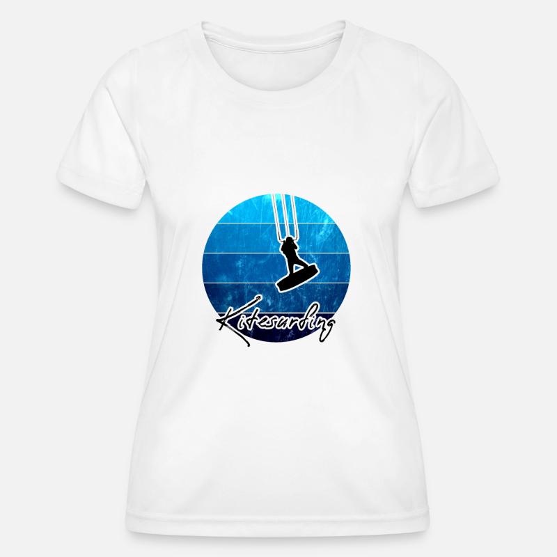 Kitesurfing kiteboarding - Women's Functional T-Shirt - white