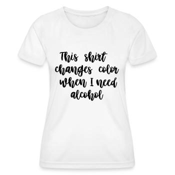 Holi Festival lustiger Spruch Outfit - Frauen Funktions-T-Shirt - Weiß - Vorne - AI Model Female 172 dark (172cm)