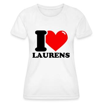J’adore le prénom de Lauren - T-shirt sport Femme - blanc - Devant - AI Model Female 172 dark (172cm)