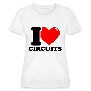 Ich liebe Zirkel – Fitness-Gewichtheben lustig - Frauen Funktions-T-Shirt - Weiß - Vorne - AI Model Female 172 dark (172cm)
