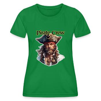 Pirat / Ahoi / Anker / Kapitän / Totenkopf / Rum - Frauen Funktions-T-Shirt - Kelly Green - Vorne - AI Model Female 172 dark (172cm)