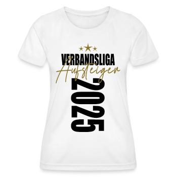 Aufsteiger Verbandsliga 2025 Aufstiegstrikot - Frauen Funktions-T-Shirt - Weiß - Vorne - AI Model Female 172 dark (172cm)