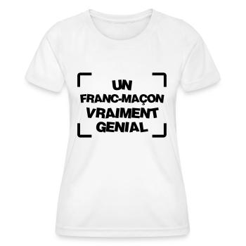 Franc-Maçonnerie / Franc Maçonnerie / Franc Maçon - T-shirt sport Femme - blanc - Devant - AI Model Female 172 dark (172cm)