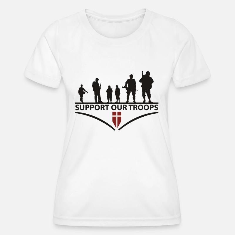 support our troops Denmark - Funktionsshirt til damer - hvid