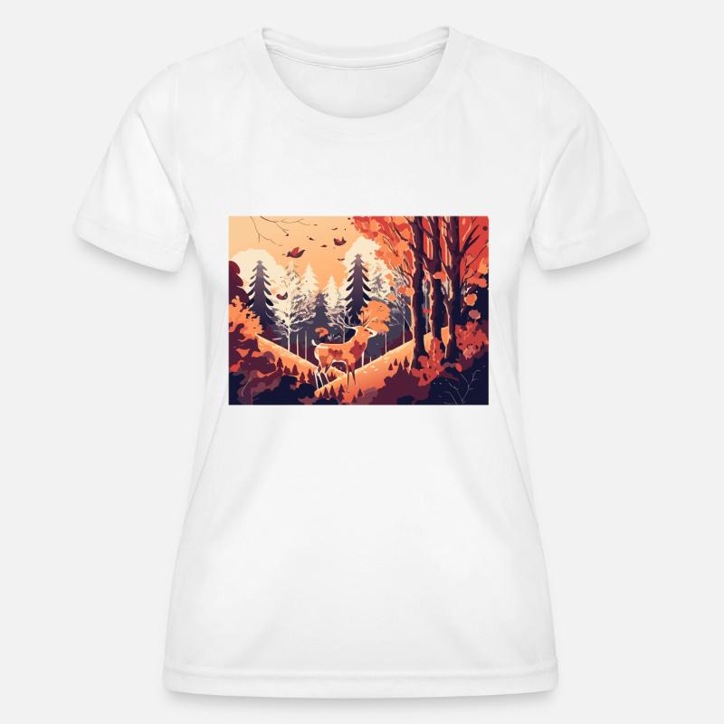 Climbing the Hill (Fall Collection #11) - Women's Functional T-Shirt - white