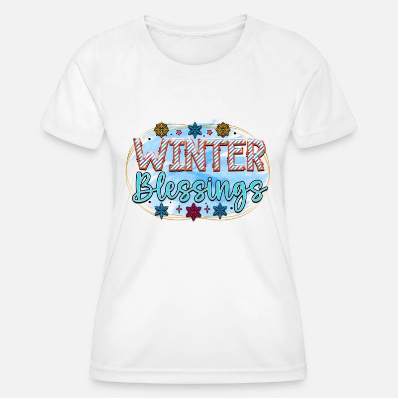 Winter blessings - Women's Functional T-Shirt - white