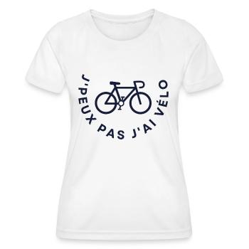 ICH KANN KEIN FAHRRAD HABEN - HUMOR - PINK - Frauen Funktions-T-Shirt - Weiß - Vorne - AI Model Female 172 dark (172cm)