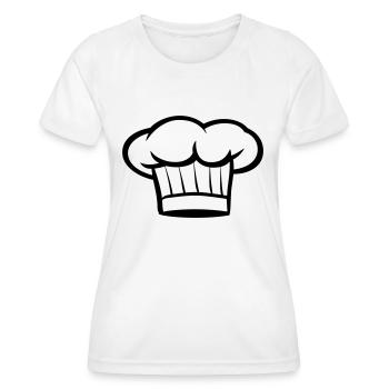 Toque Chef de cuisine - T-shirt sport Femme - blanc - Devant - AI Model Female 172 dark (172cm)