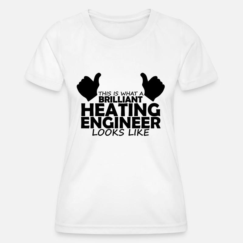 brilliant heating engineer - Women's Functional T-Shirt - white
