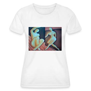 Adam und Eva - Frauen Funktions-T-Shirt - Weiß - Vorne - AI Model Female 172 dark (172cm)