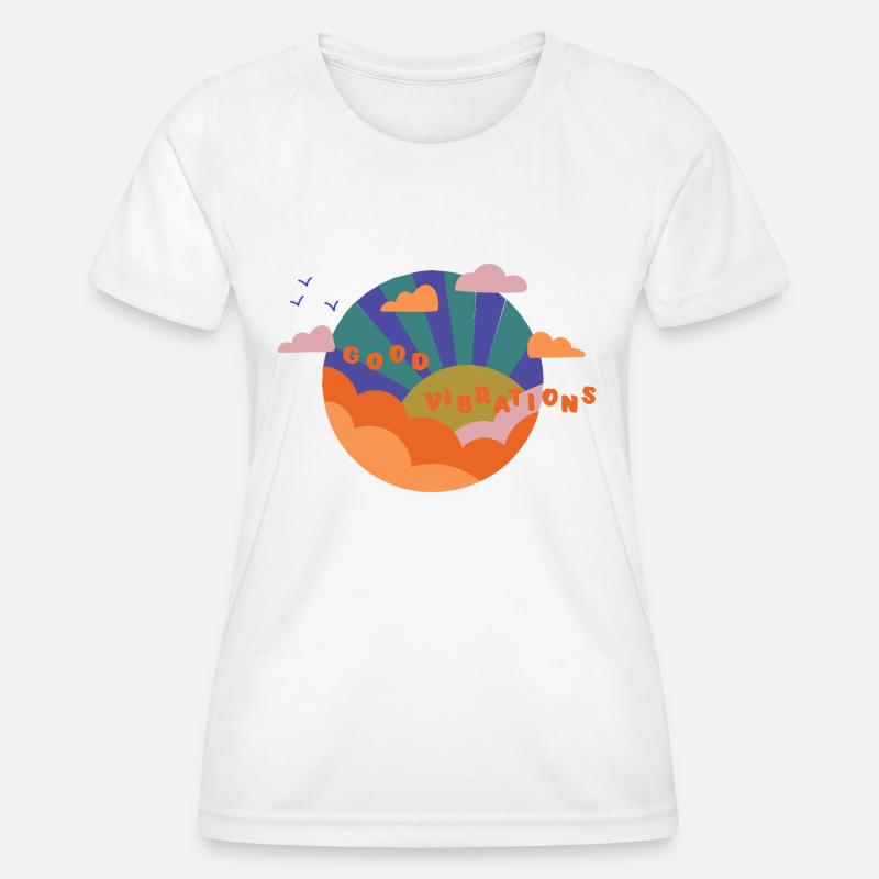 Good Vibrations - Gift Idea - Good Mood - Women's Functional T-Shirt - white