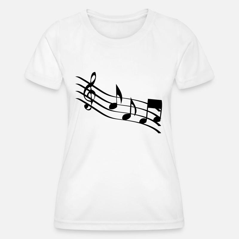 music notes - Women's Functional T-Shirt - white