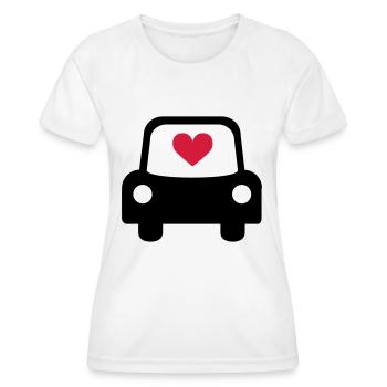 Auto Herz - Women's Functional T-Shirt - white - Front - AI Model Female 172 dark (172cm)