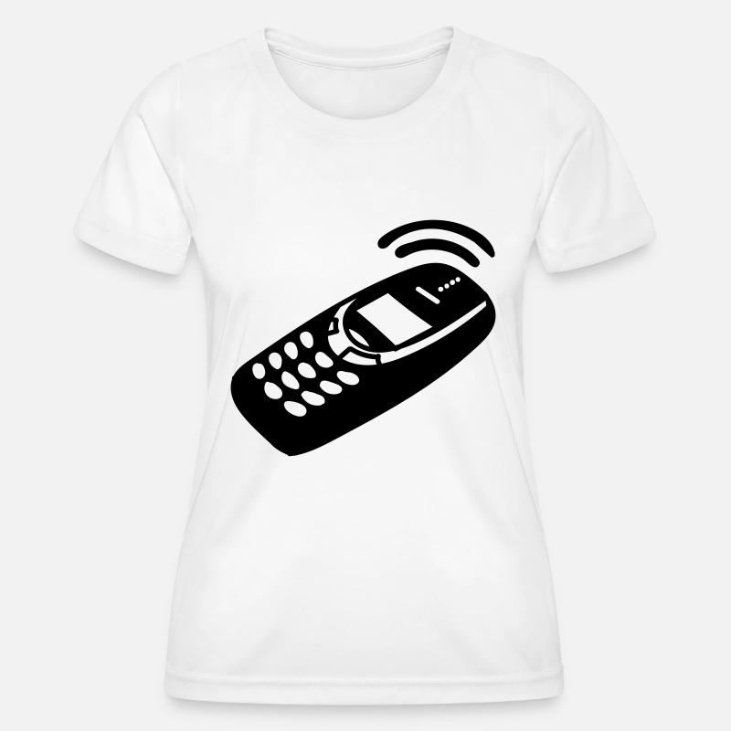 Mobile Phone - Women's Functional T-Shirt - white