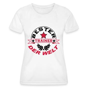 Bester trainer der welt - Frauen Funktions-T-Shirt - Weiß - Vorne - AI Model Female 172 dark (172cm)