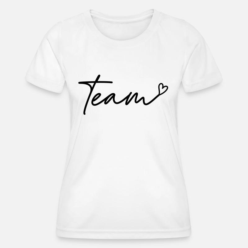 Team with heart - Women's Functional T-Shirt - white