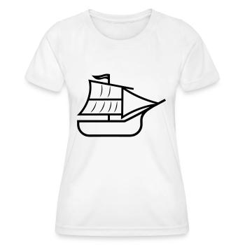 Bateau pirate - T-shirt sport Femme - blanc - Devant - AI Model Female 172 dark (172cm)