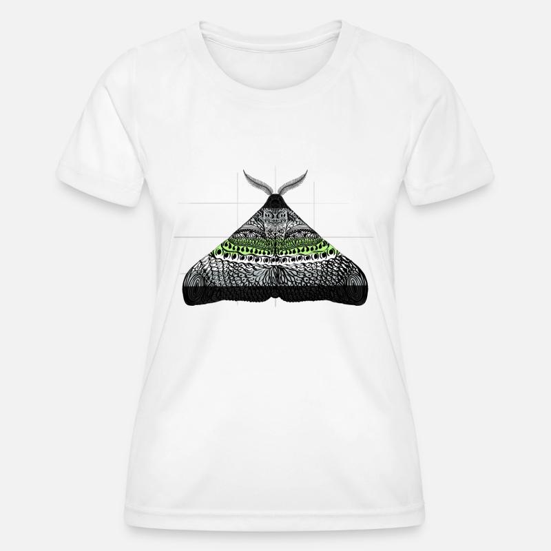 Agender pride moth motif A - Women's Functional T-Shirt - white