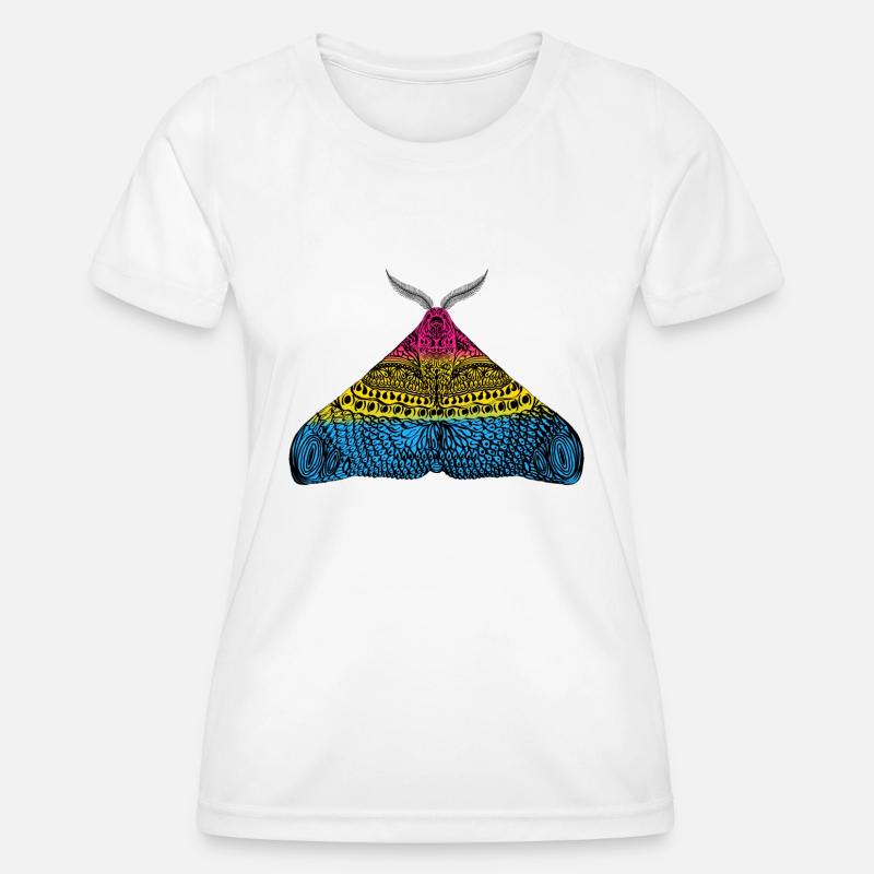 Pansexual pride moth - Women's Functional T-Shirt - white