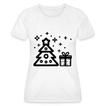 Klassischer Weihnachtsbaum - Frauen Funktions-T-Shirt - Weiß - Vorne - AI Model Female 172 dark (172cm)
