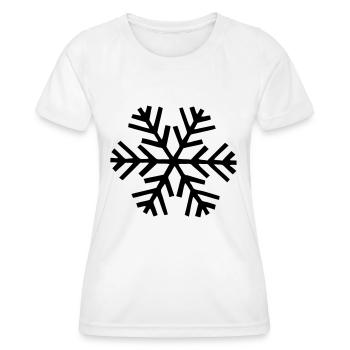 schneeflocke schnee - Frauen Funktions-T-Shirt - Weiß - Vorne - AI Model Female 172 dark (172cm)