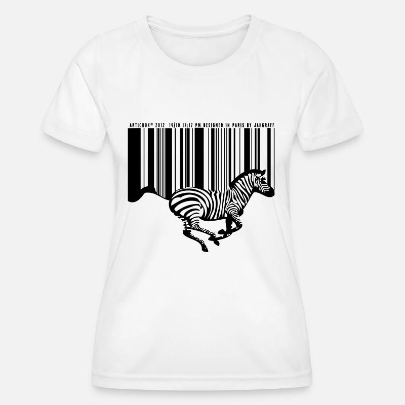 ZEBRA BARCODE - Women's Functional T-Shirt - white