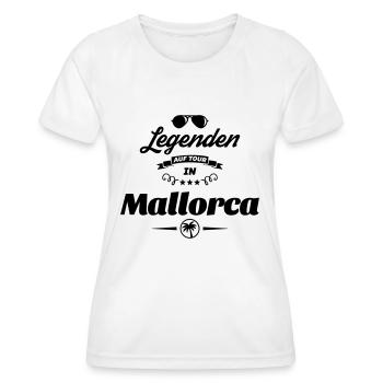 mallorca legenden - Frauen Funktions-T-Shirt - Weiß - Vorne - AI Model Female 172 dark (172cm)