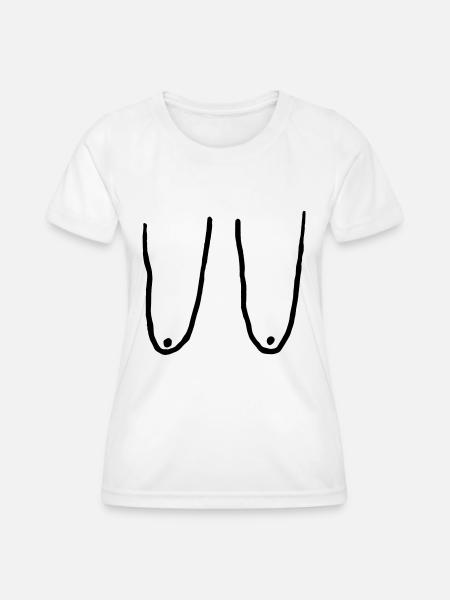 Brüste, Brüste, Brust - Frauen Funktions-T-Shirt - Weiß