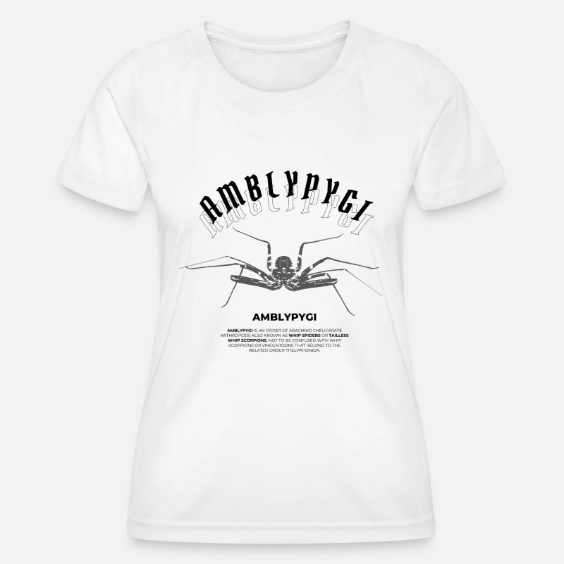 Flagellum Spider - Amblypygi - Women's Functional T-Shirt - white