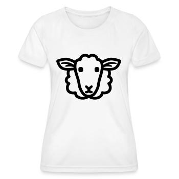 sheep - Women's Functional T-Shirt - white - Front - AI Model Female 172 dark (172cm)