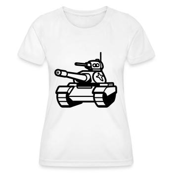 Panzer - Frauen Funktions-T-Shirt - Weiß - Vorne - AI Model Female 172 dark (172cm)