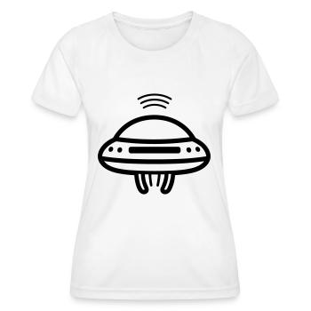 soucoupe volante - T-shirt sport Femme - blanc - Devant - AI Model Female 172 dark (172cm)