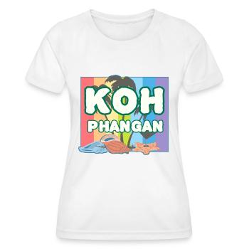 Regenbogen K8h Phangan - Frauen Funktions-T-Shirt - Weiß - Vorne - AI Model Female 172 dark (172cm)