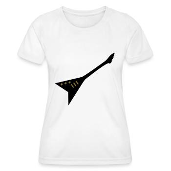 guitare - T-shirt sport Femme - blanc - Devant - AI Model Female 172 dark (172cm)