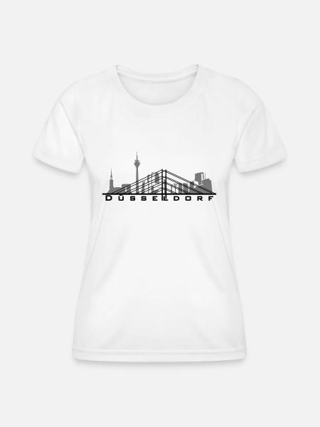 Düsseldorf - Frauen Funktions-T-Shirt - Weiß