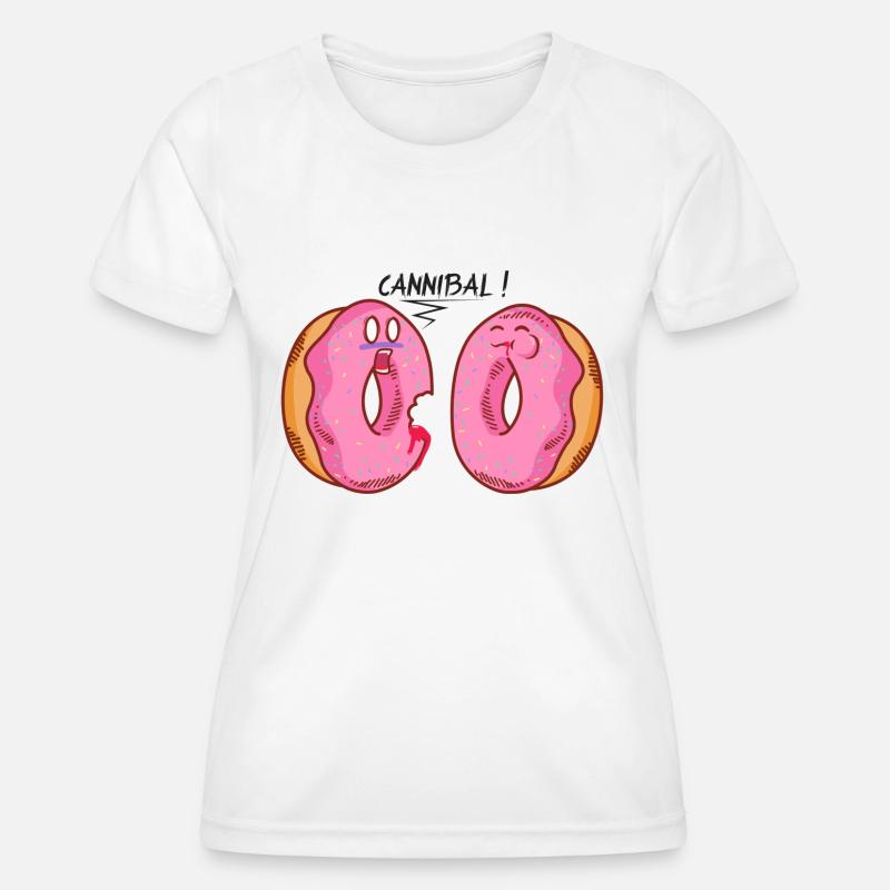 CANNIBAL DONUT - Women's Functional T-Shirt - white