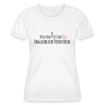 Direktorin Danke - Frauen Funktions-T-Shirt - Weiß - Vorne - AI Model Female 172 dark (172cm)