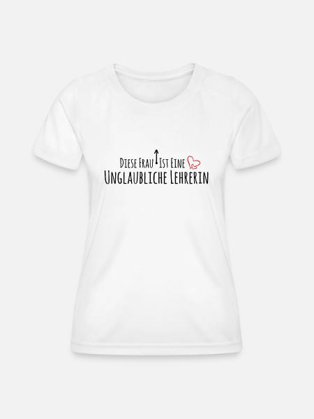 Lehrerin Danke - Frauen Funktions-T-Shirt - Weiß