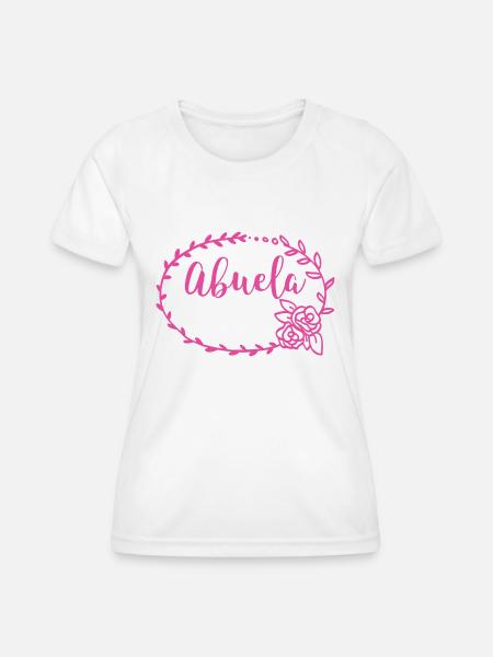 Abuela Oma Kranz Geschenk - Frauen Funktions-T-Shirt - Weiß