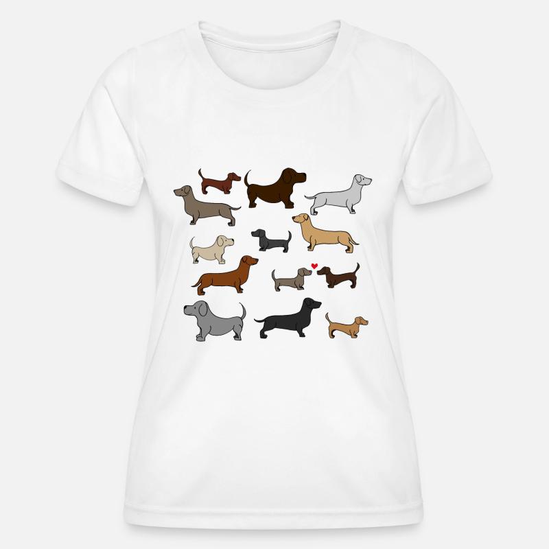 super cute dachshund, gift idea - Women's Functional T-Shirt - white