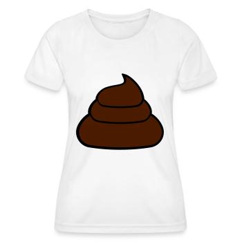 design kleiner süßer niedlicher kot kacka scheiße - Frauen Funktions-T-Shirt - Weiß - Vorne - AI Model Female 172 dark (172cm)