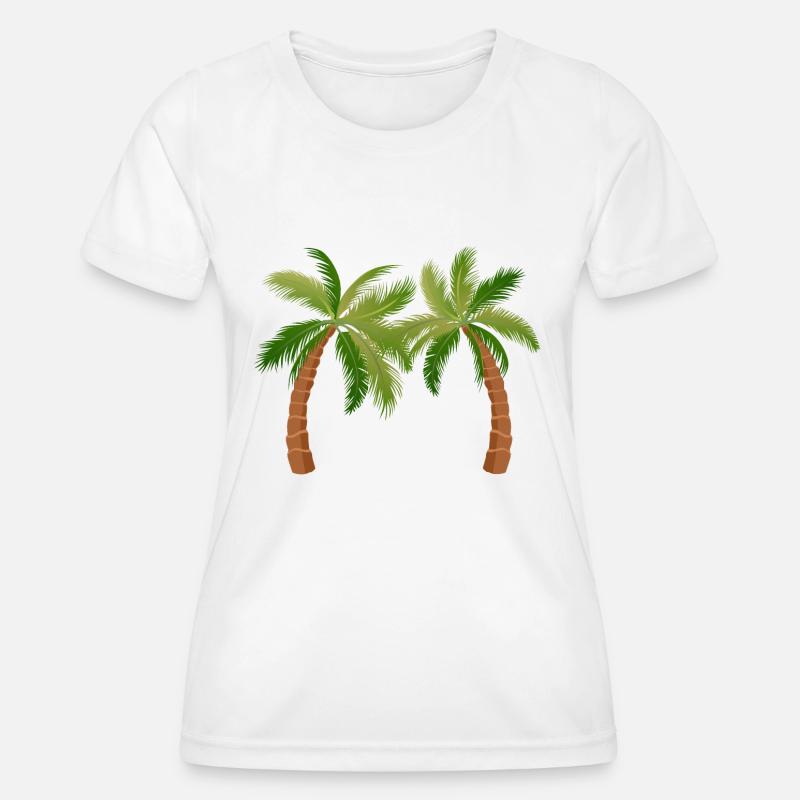 palm tree palm palms - Women's Functional T-Shirt - white