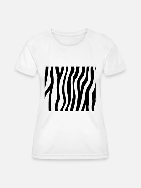 Zebra - Frauen Funktions-T-Shirt - Weiß