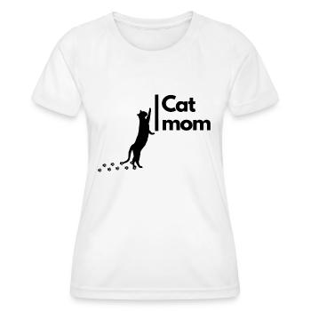 CAT mamá corte - Camiseta funcional para mujeres - blanco - delante - AI Model Female 172 dark (172cm)