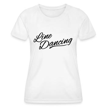 Linedancing fetzige Handschrift - Frauen Funktions-T-Shirt - Weiß - Vorne - AI Model Female 172 dark (172cm)