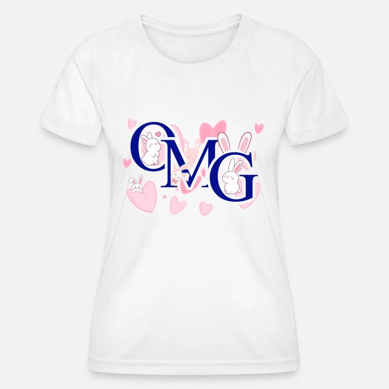 Omg pink - Women's Functional T-Shirt - white
